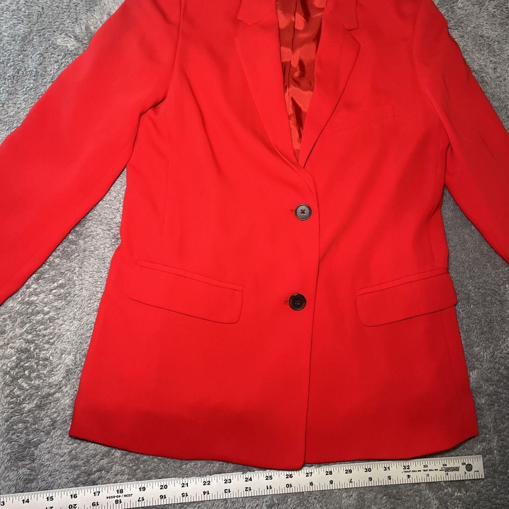 Babaton Women's Red Blazer SZ XS Long Sleeve Dry Clean Only Polyester - Picture 3 of 16